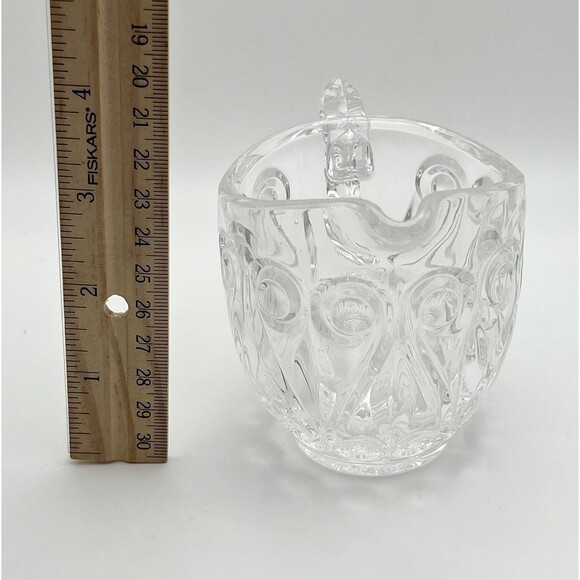 Vintage Golden Crown Lead Crystal 3-Piece Creamer, Sugar Bowl & Tray Set Germany - Picture 4 of 12